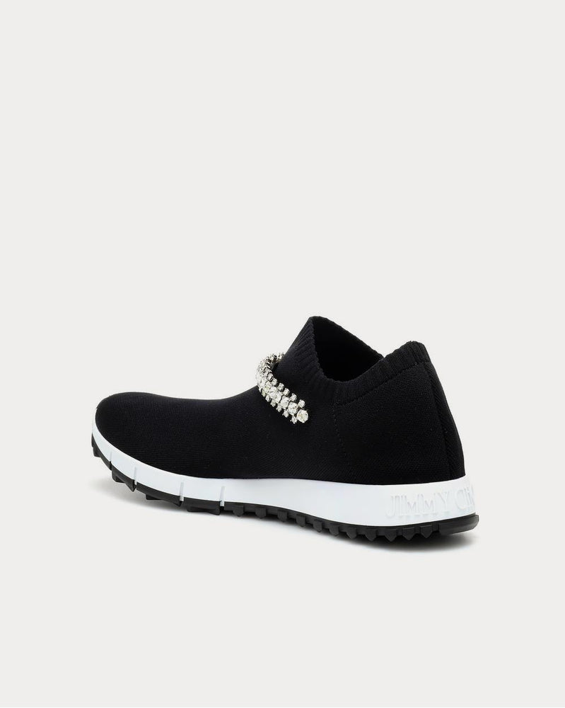 Jimmy Choo Verona embellished knit black crystal Low Top Sneakers - 3