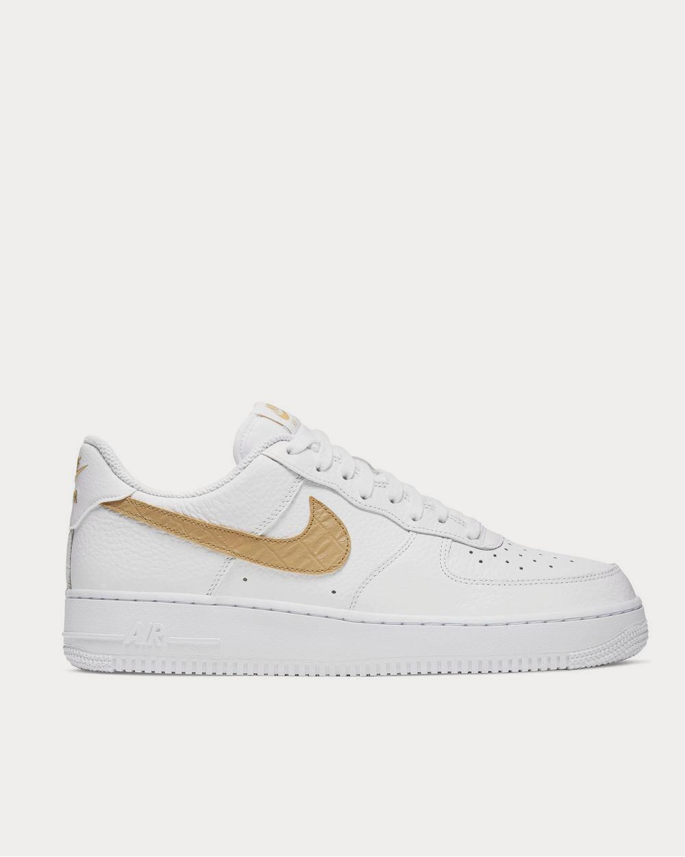 Nike Air Force 1 LV8 Calf Hair and Croc-Effect Full-Grain Leather  White low top sneakers - 1