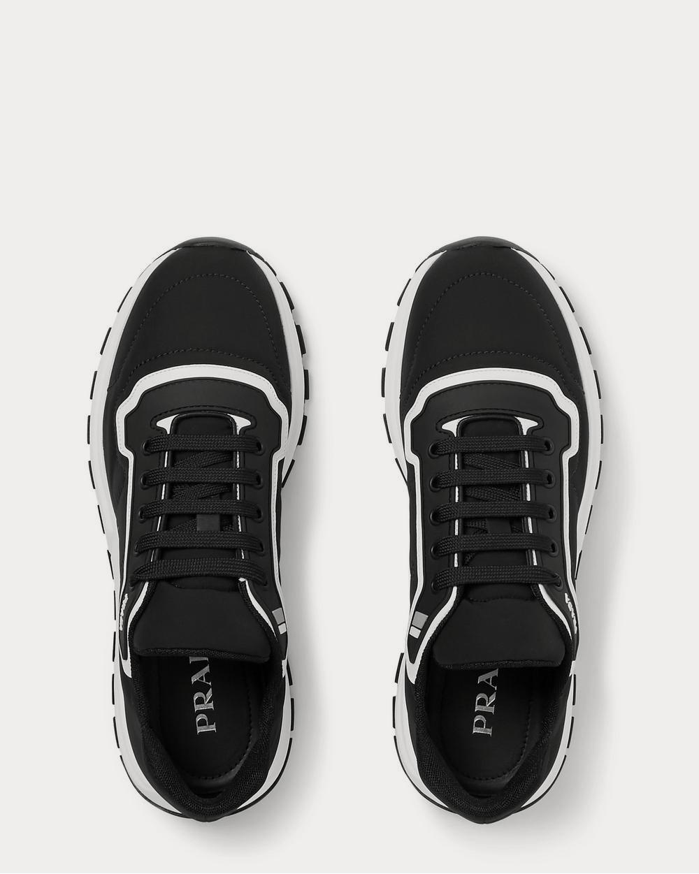 Prada Match Race Rubber and Leather-Trimmed Nylon  Black low top sneakers - 6