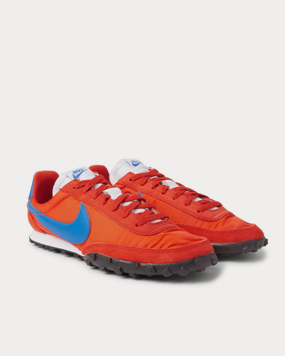 Nike Waffle Racer Leather-Trimmed Shell and Suede  Red low top sneakers - 2