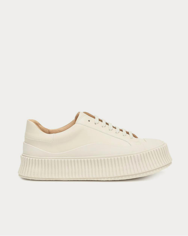 Jil Sander Leather platform Beige Low Top Sneakers - 1