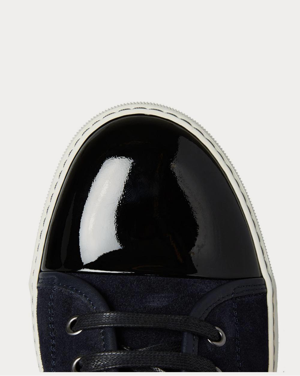 Lanvin Cap-Toe Suede and Patent-Leather  Midnight blue low top sneakers - 5