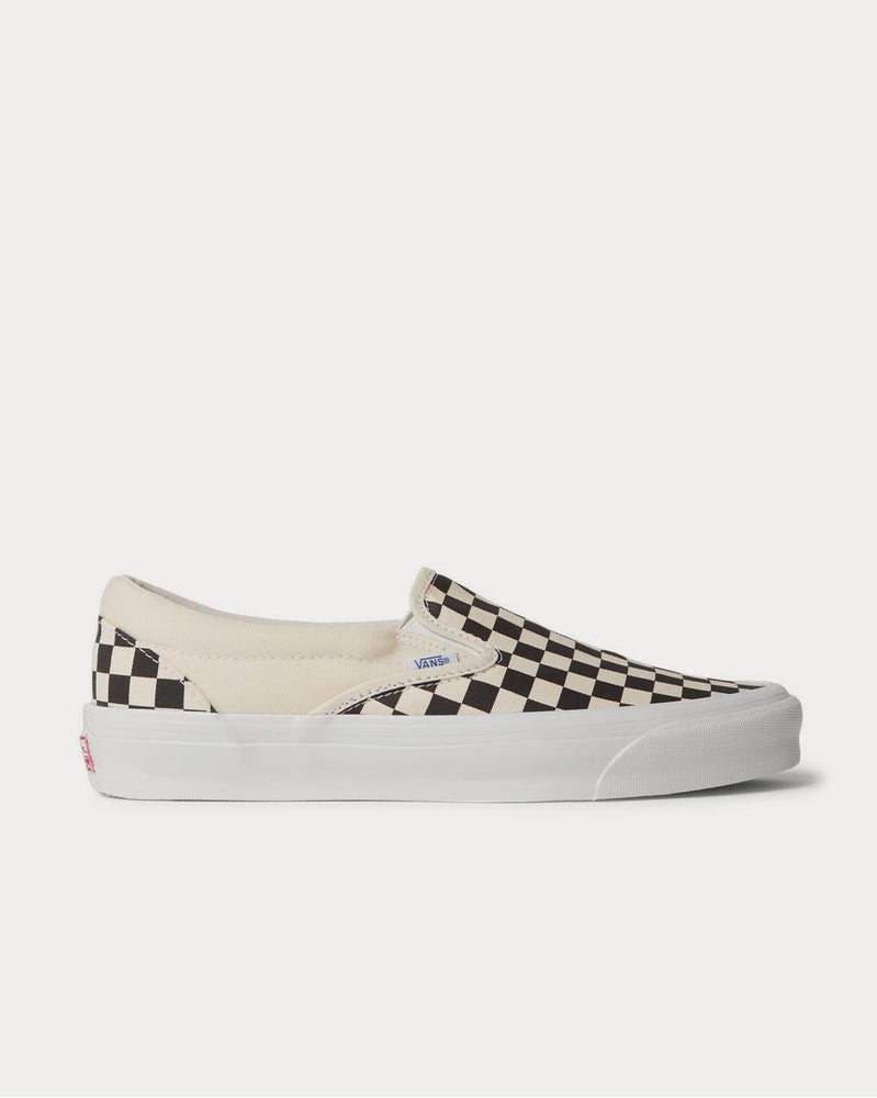 Vans OG Classic LX Checked Canvas Slip-On  White slip on sneakers - 1