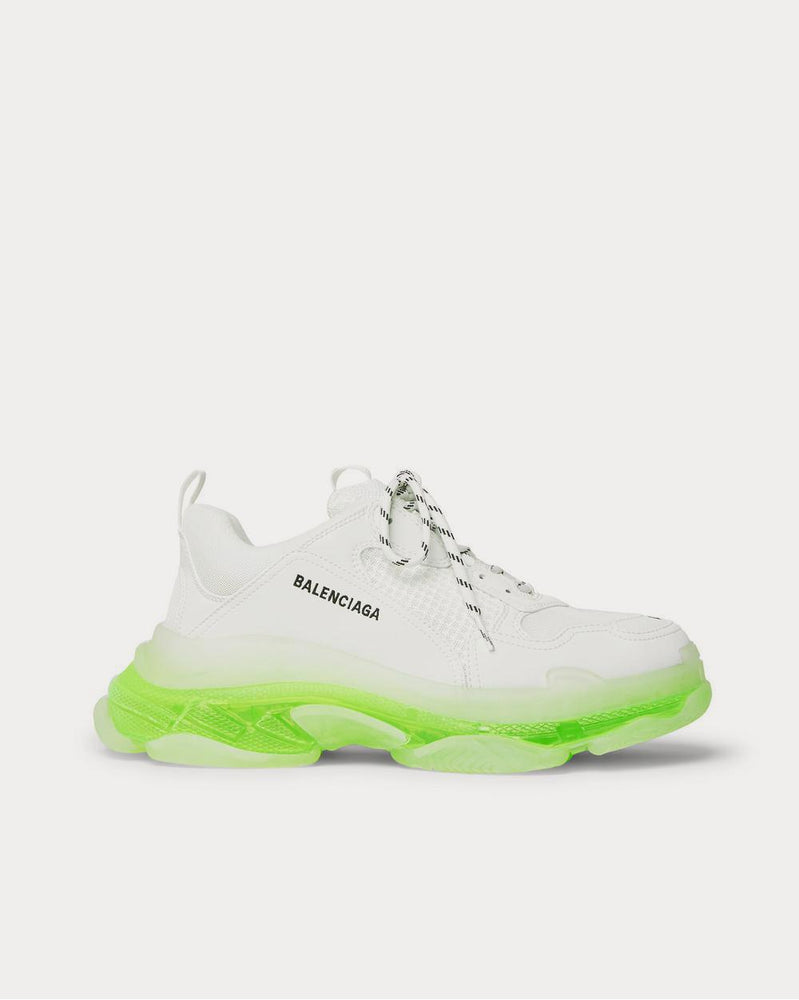 Balenciaga Triple S Clear Sole Mesh and Leather  White low top sneakers - 1