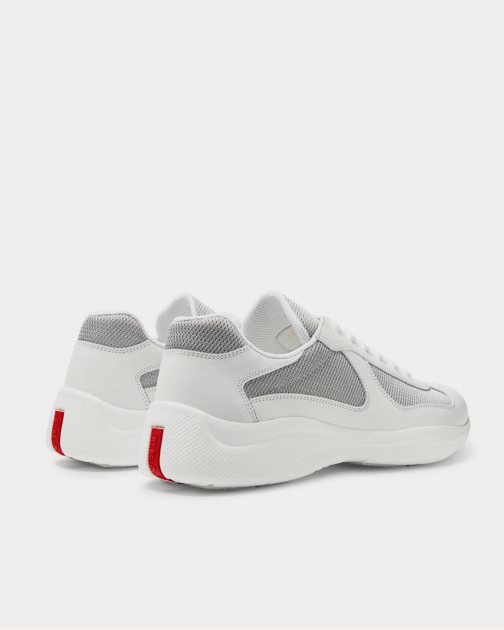 Prada America's Cup Leather and Mesh  White low top sneakers - 4