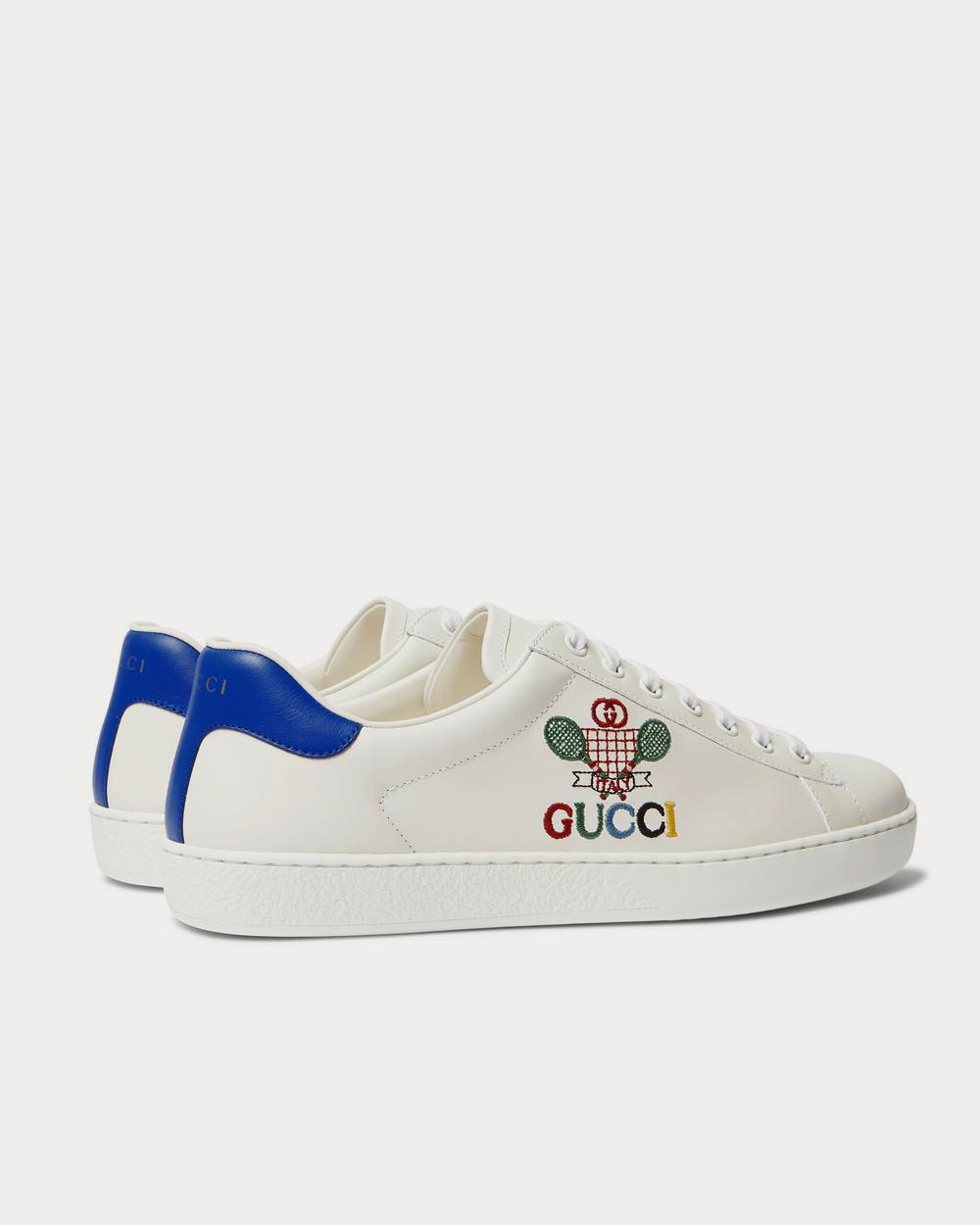 Gucci New Ace Logo-Embroidered Leather  White low top sneakers - 4