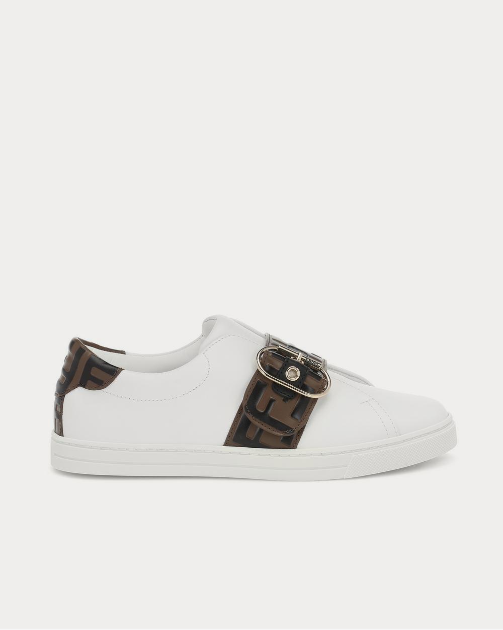 Fendi Leather White Low Top Sneakers - 1