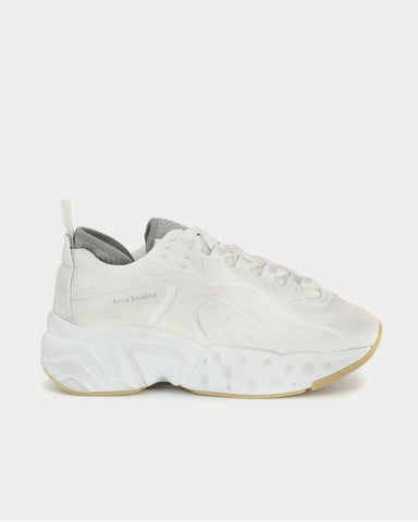 Acne Studios Manhattan Tumbled White Low Top Sneakers