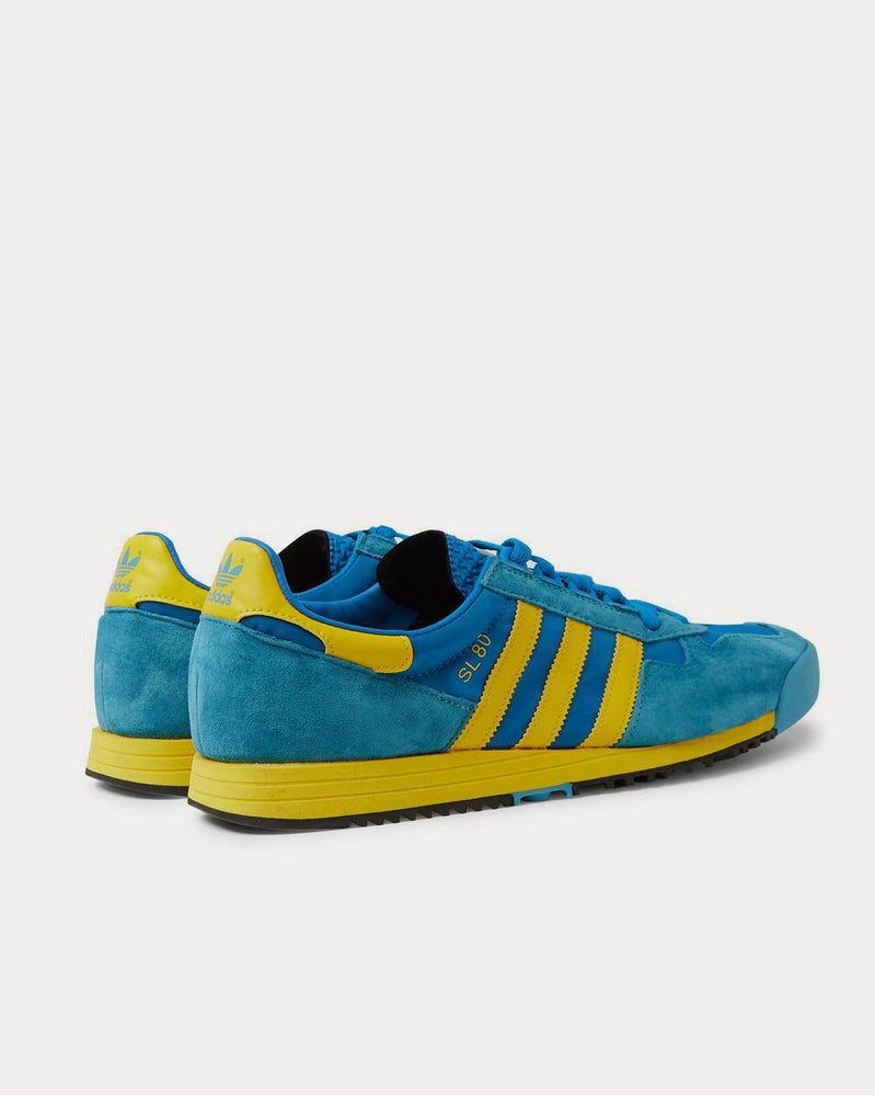 Adidas SL 80 Nylon, Suede and Leather  Blue low top sneakers - 3