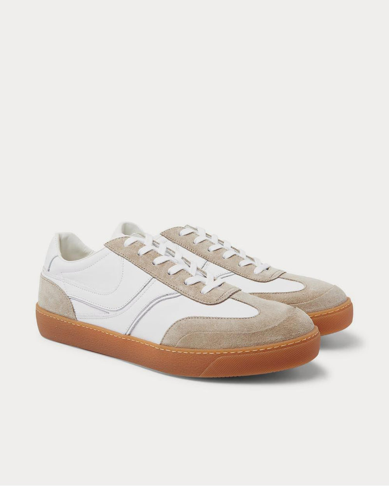 Dries Van Noten Panelled Suede and Leather  White low top sneakers - 2