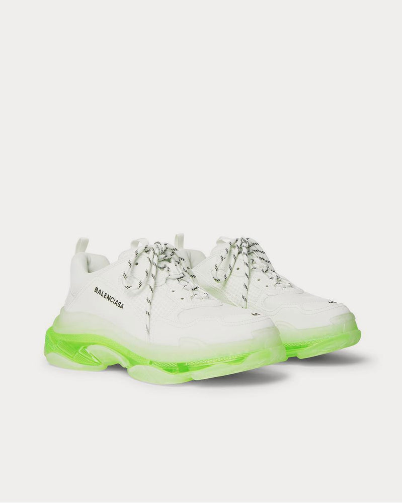 Balenciaga Triple S Clear Sole Mesh and Leather  White low top sneakers - 2