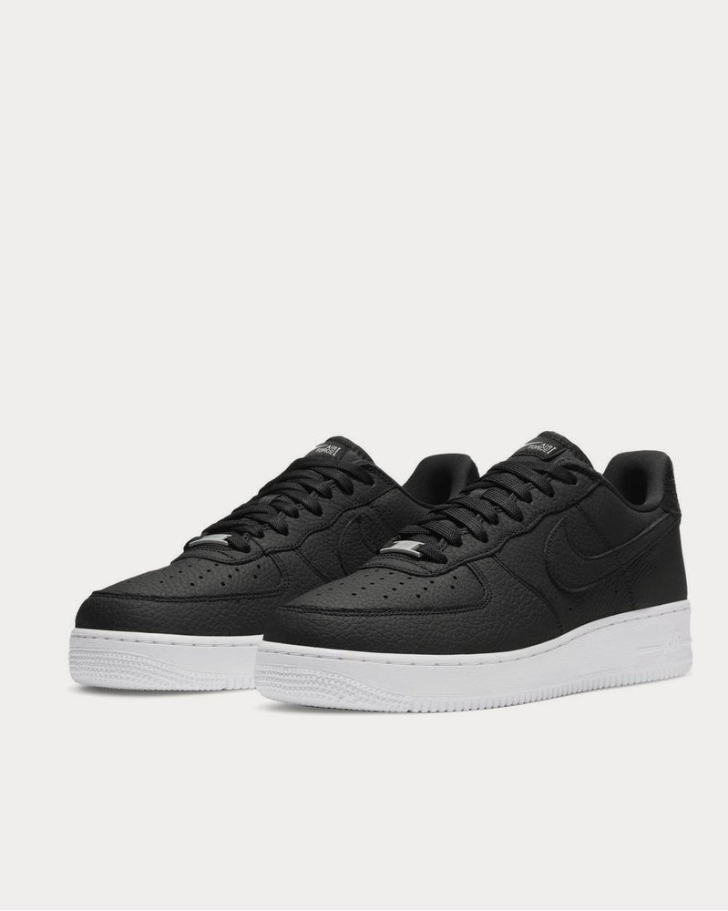 Nike Air Force 1 07 Suede-Trimmed Leather  Black low top sneakers - 2