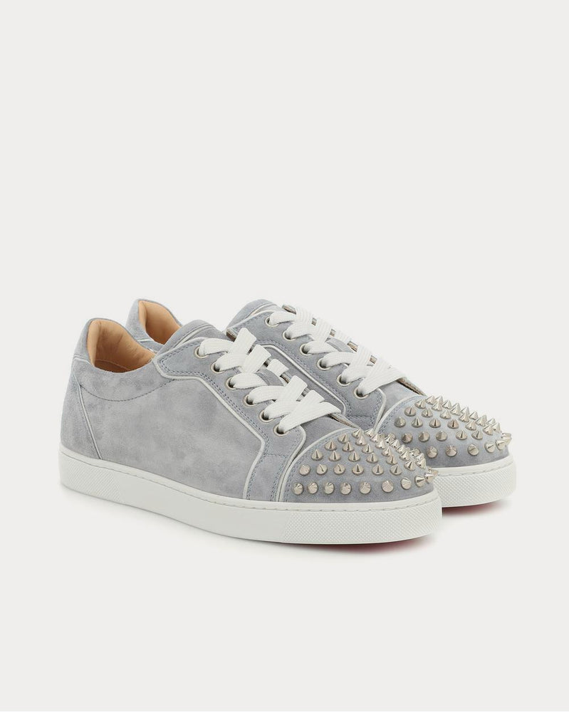 Christian Louboutin Vieira Spikes suede Brest Low Top Sneakers - 2