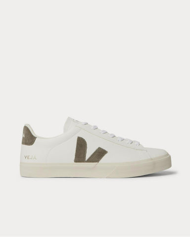 Veja Campo Suede-Trimmed Leather  White low top sneakers