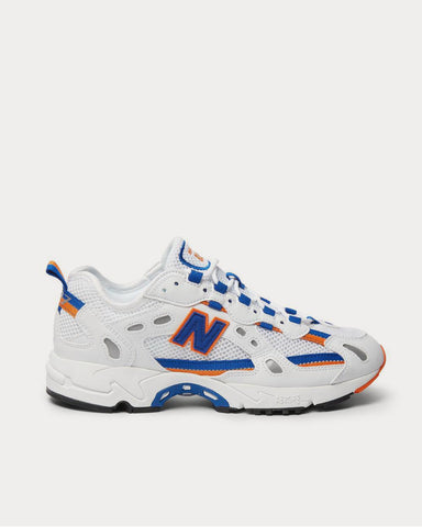 New Balance 827 Webbing-Trimmed Faux Leather and Mesh  White low top sneakers