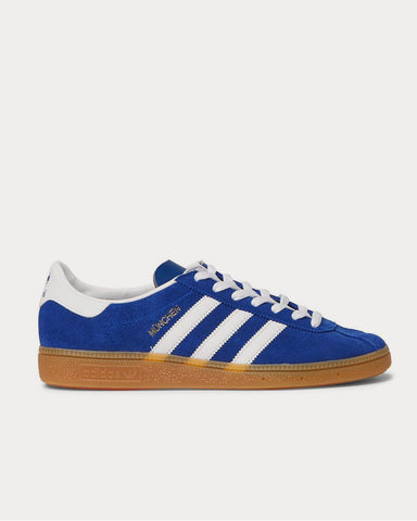 Adidas München Leather-Trimmed Brushed-Suede  Blue low top sneakers