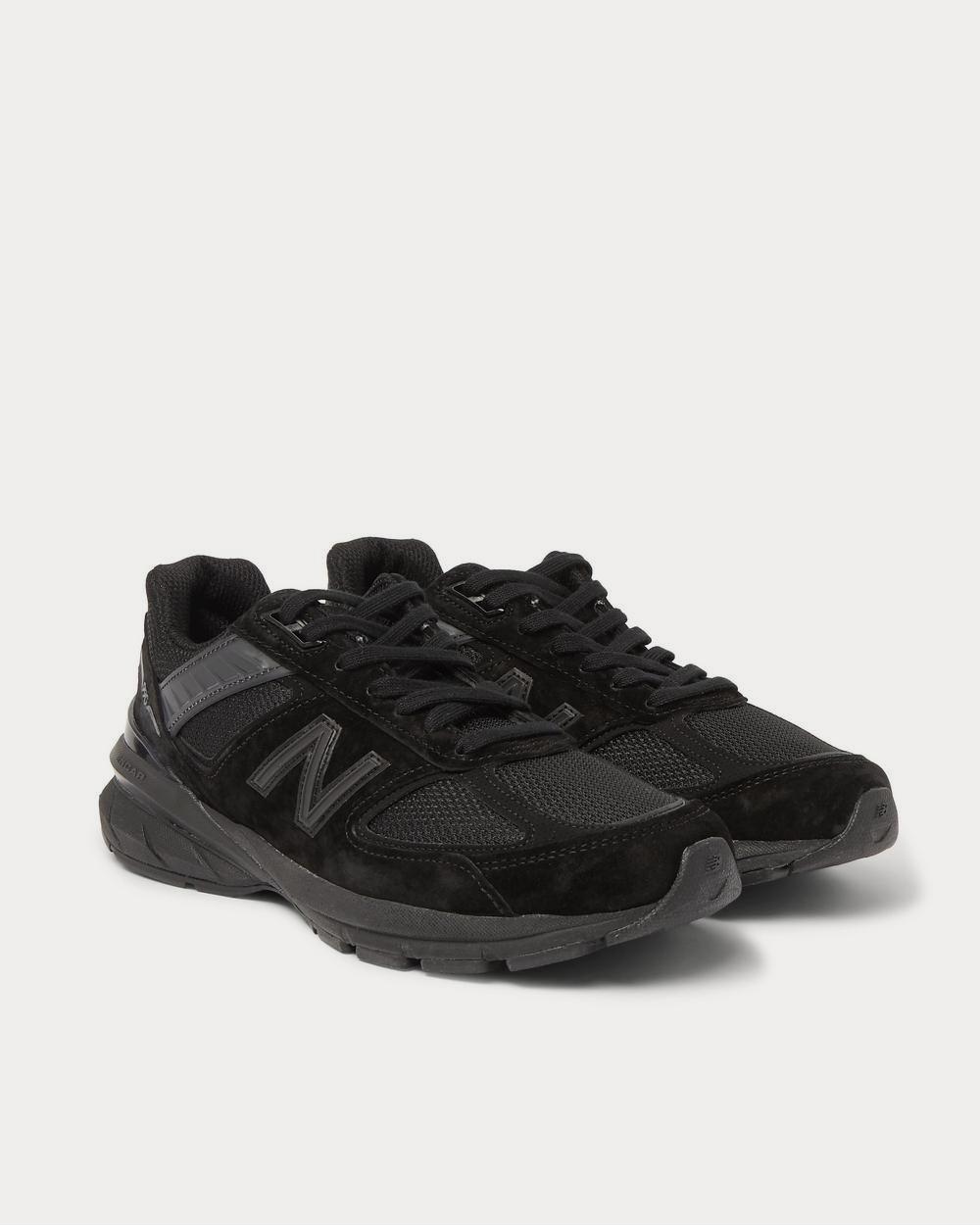 New Balance M990v5 Rubber-Trimmed Suede and Mesh  Black low top sneakers - 2