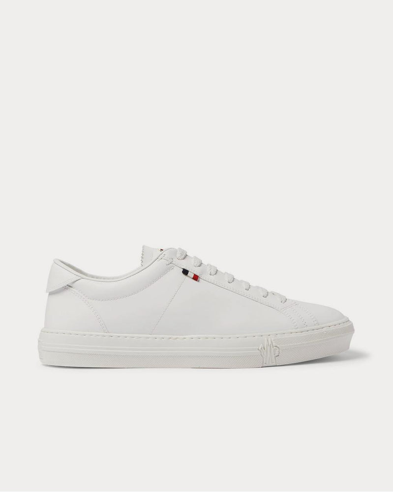 Moncler Monaco Leather  White low top sneakers - 1