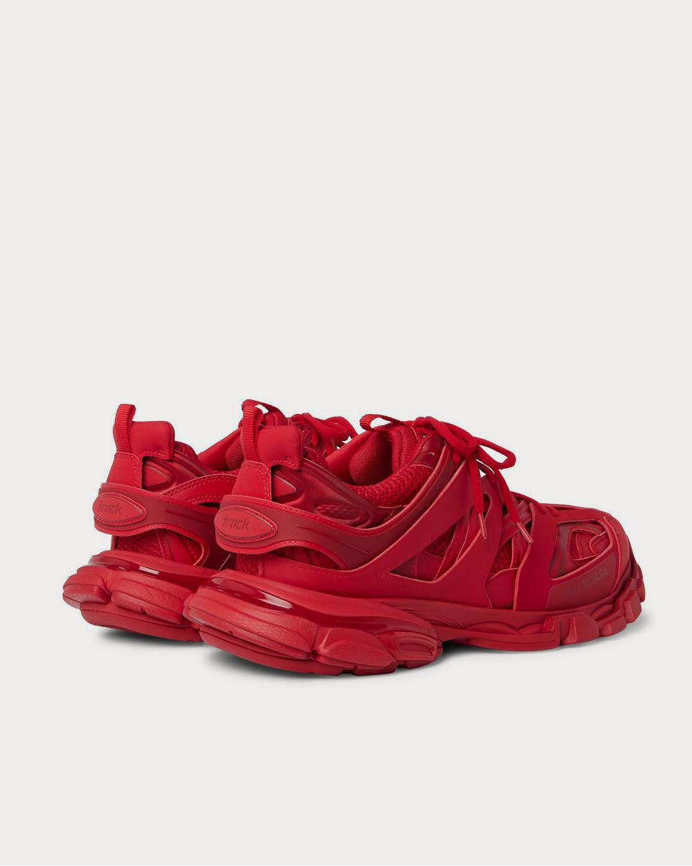 Balenciaga Track Nylon, Mesh and Rubber  Red low top sneakers - 3