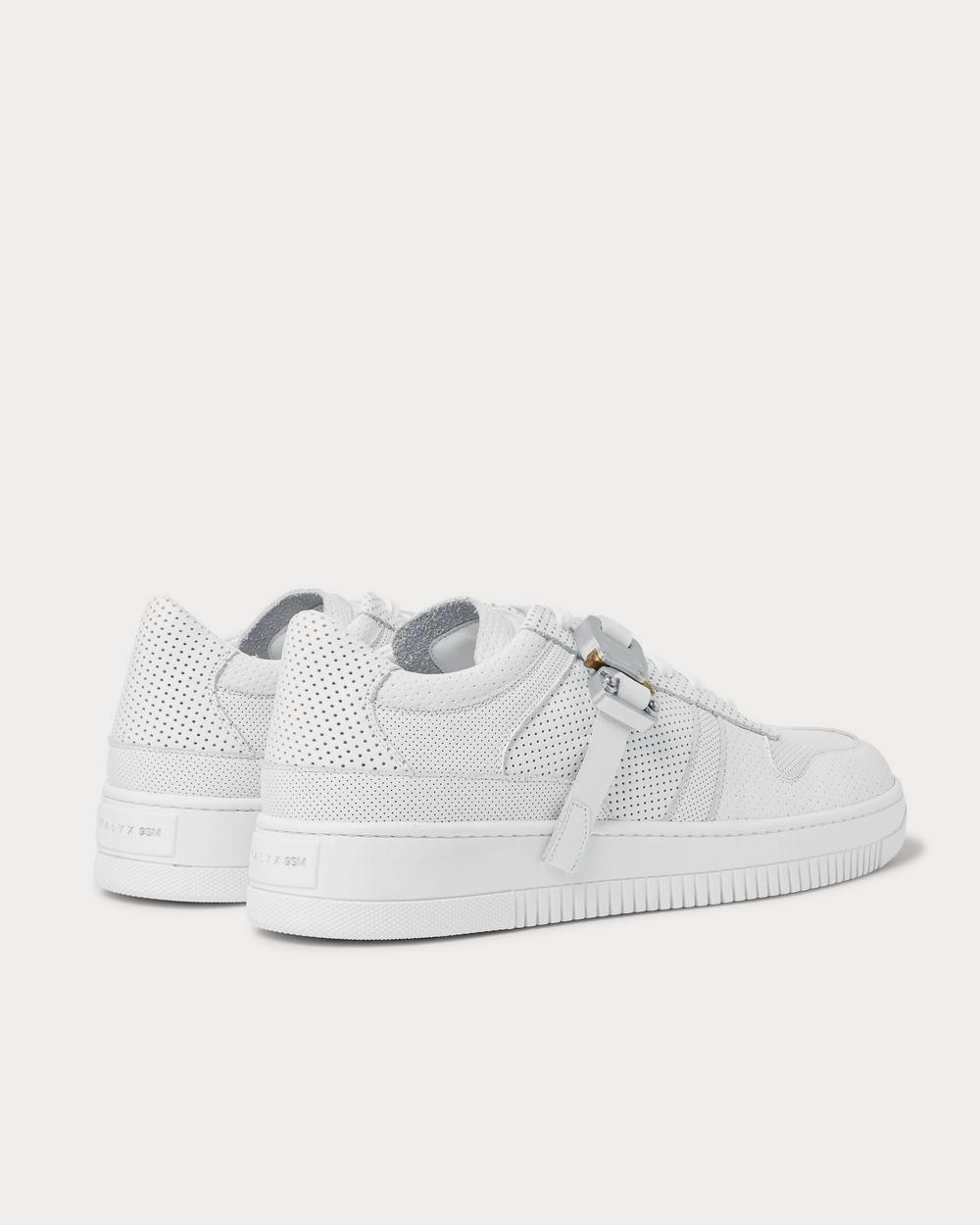 1017 ALYX 9SM Buckled Perforated-Leather  White low top sneakers - 3