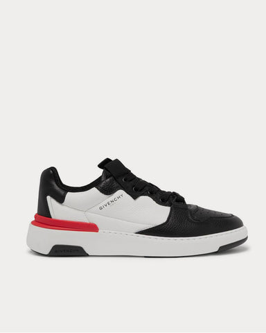 Givenchy Wing Grosgrain-Trimmed Full-Grain Leather  White low top sneakers