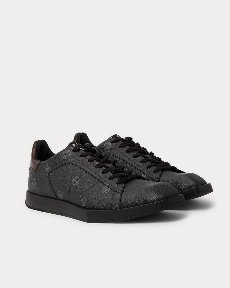 Berluti Stellar Logo-Print Full-Grain Leather  Black low top sneakers - 2