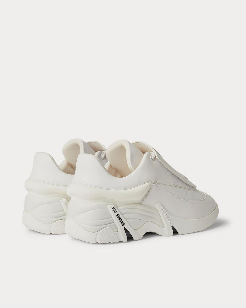 Raf Simons Antei Rubber-Trimmed Leather  White low top sneakers - 3