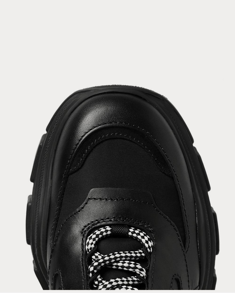 Prada Suede and Rubber-Trimmed Leather and Nylon  Black low top sneakers - 5