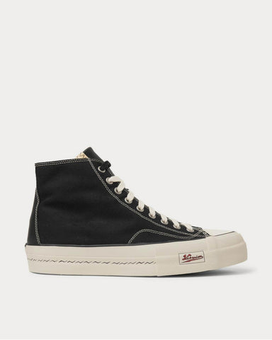 Visvim Skagway Leather-Trimmed Canvas High-Top  Black high top sneakers