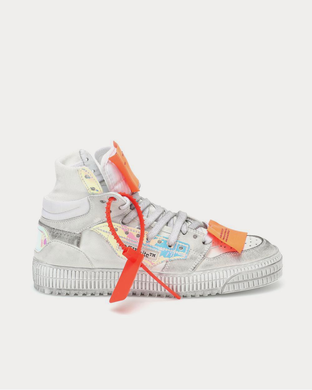 Off-White OFF-COURT 3.0 suede White Iridescent High Top Sneakers - 1