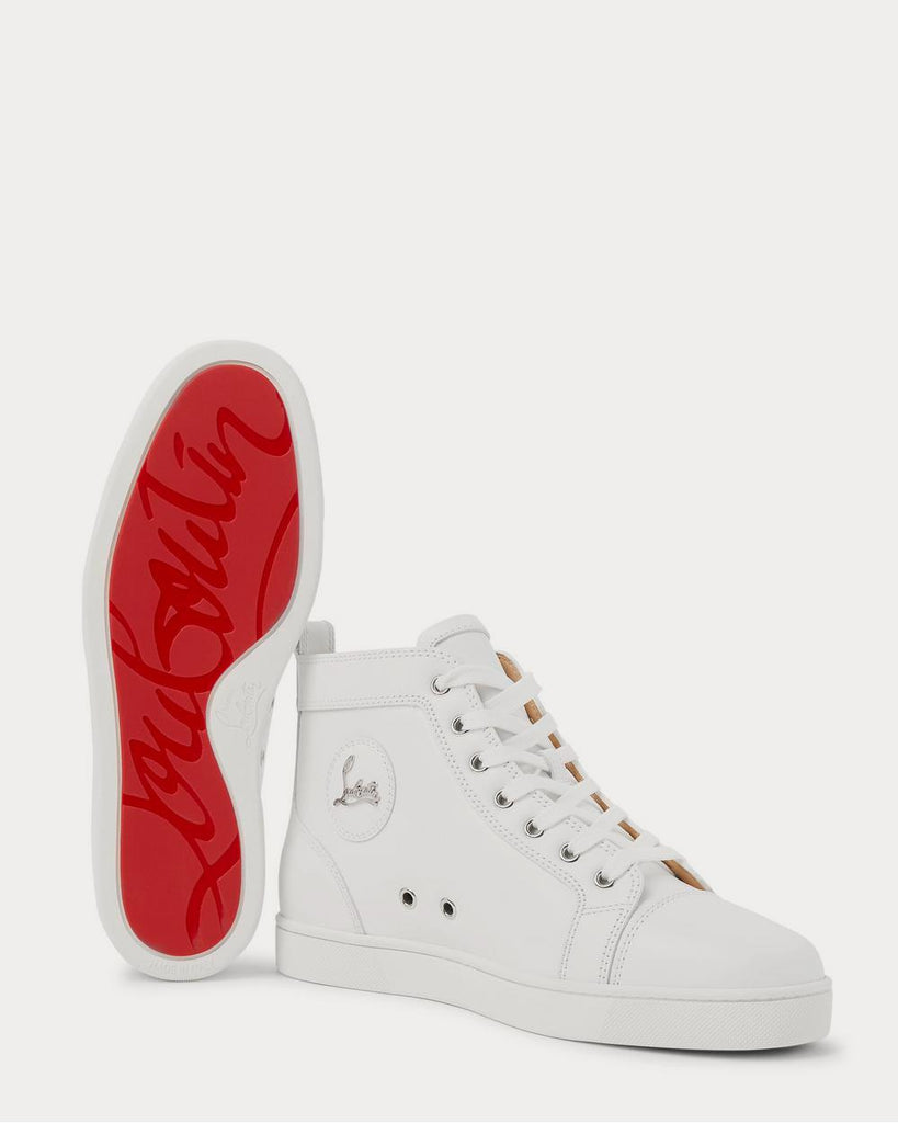 Christian Louboutin Louis Leather High-Top White high top sneakers - Sneak  in Peace