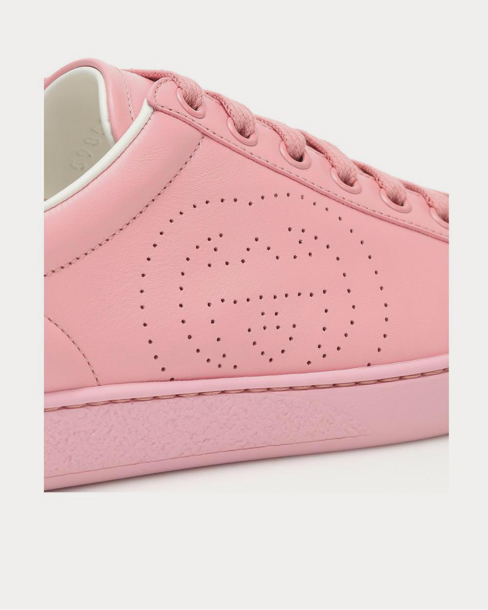 Gucci New Ace leather Wild Rose Low Top Sneakers - 4