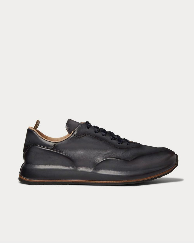 Officine Creative Race Lux Leather  Navy low top sneakers - 1