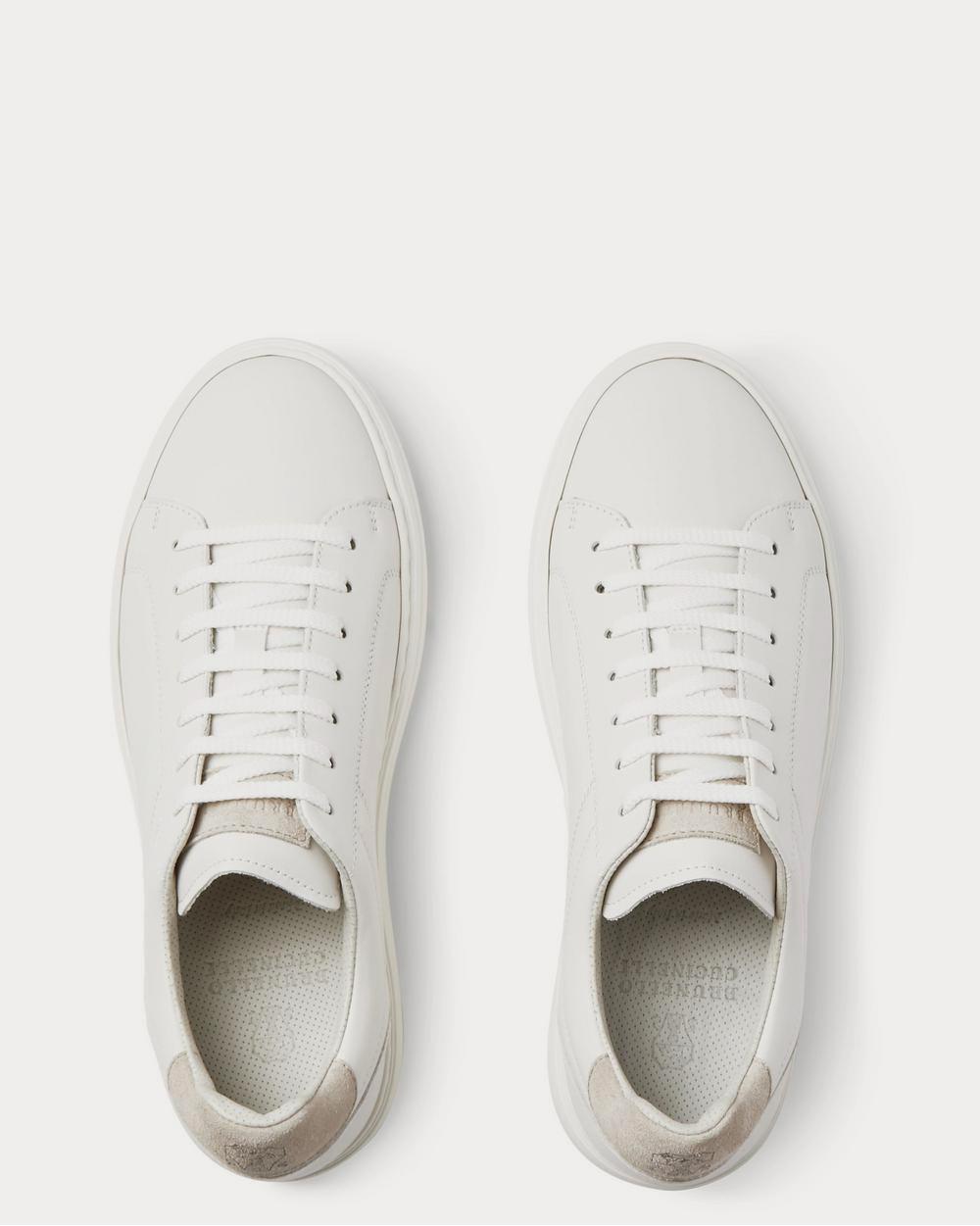 Brunello Cucinelli Suede-Trimmed Leather  White low top sneakers - 6