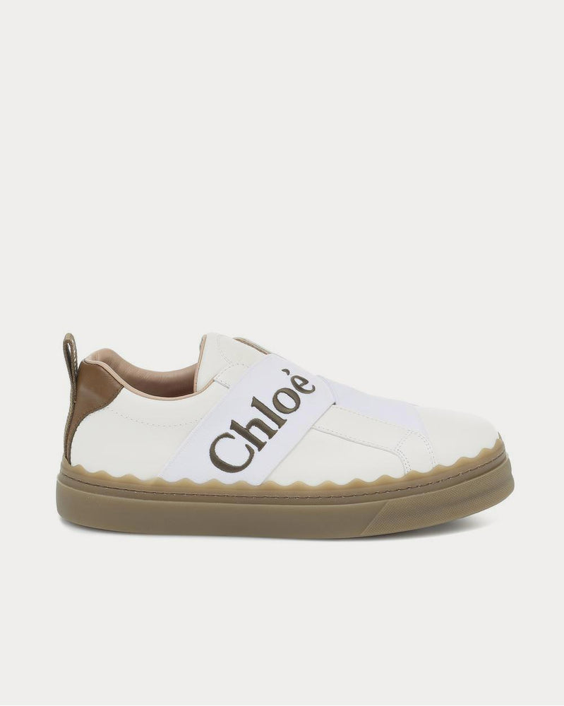 Chloé Lauren leather Grove Brown Slip On Sneakers - 1