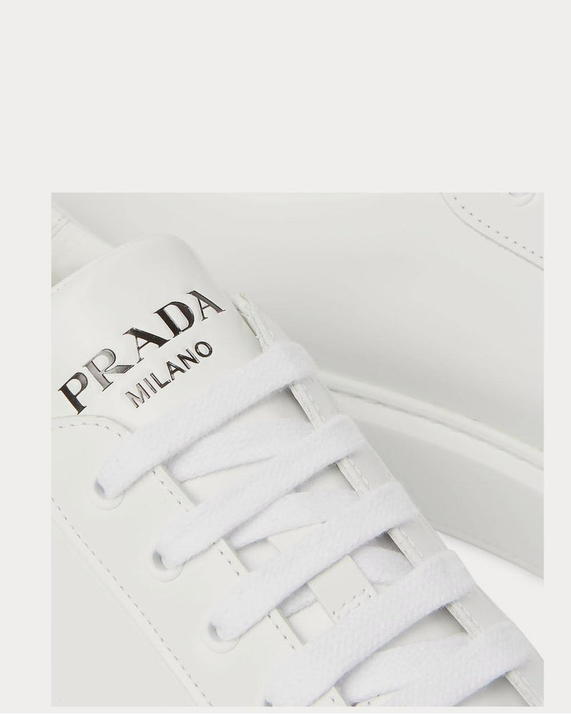 Prada Street Eighty Leather  White low top sneakers - 5