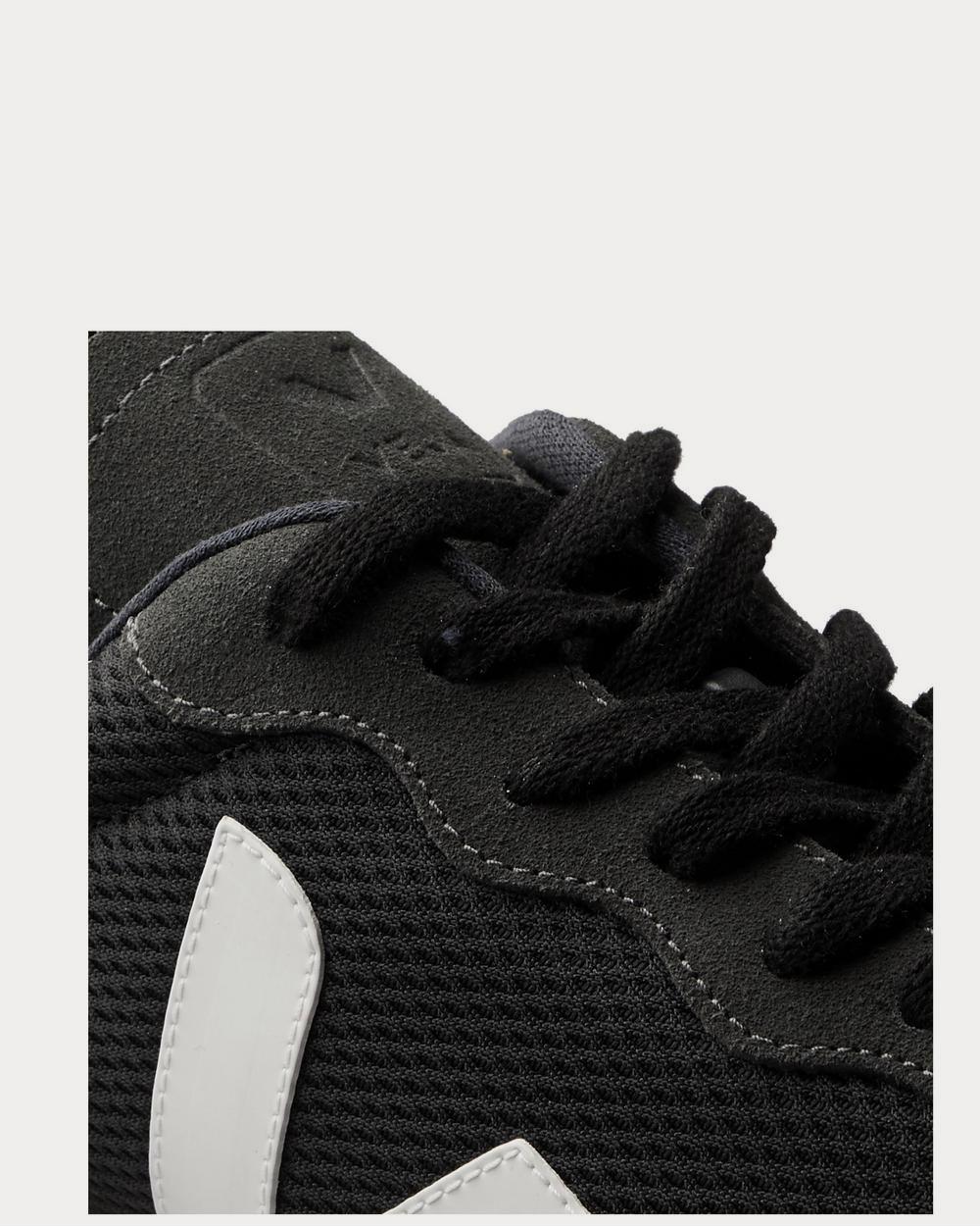 Veja Rio Branco Leather and Rubber-Trimmed Alveomesh and Suede  Black low top sneakers - 4