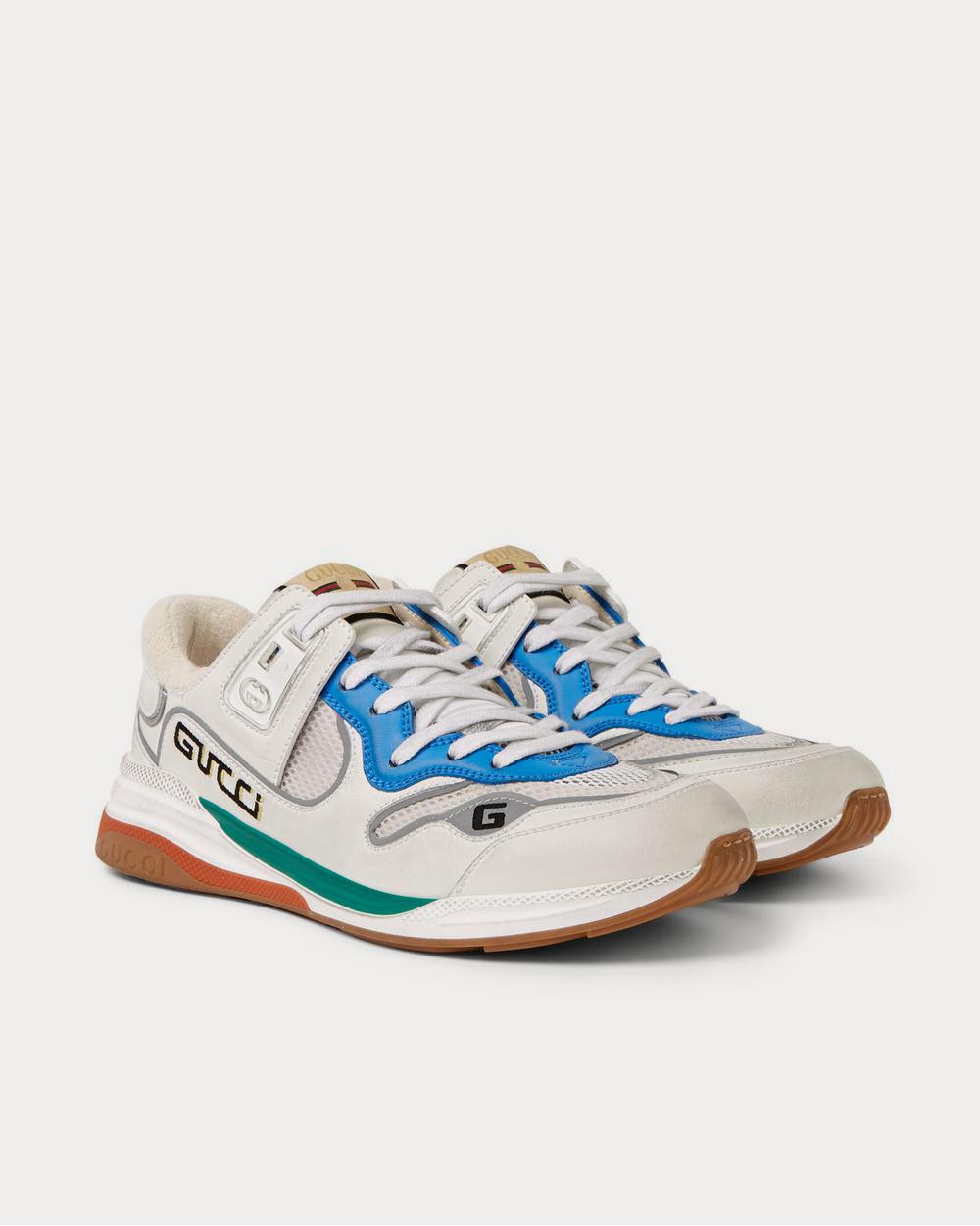 Gucci Ultrapace Distressed Leather and Mesh  White low top sneakers - 2