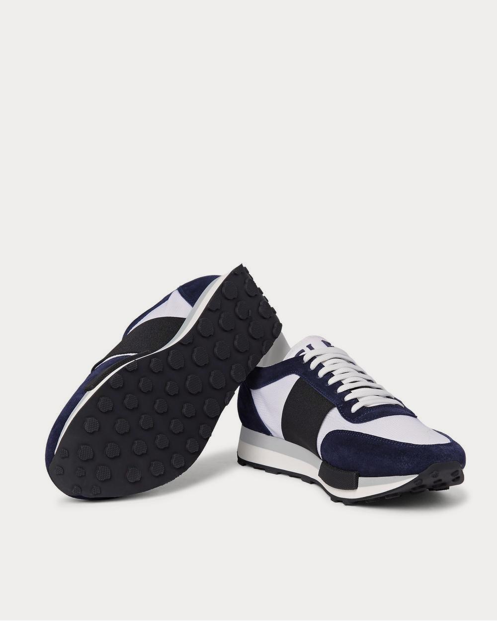 Moncler - Horace Suede and Mesh  Navy low top sneakers