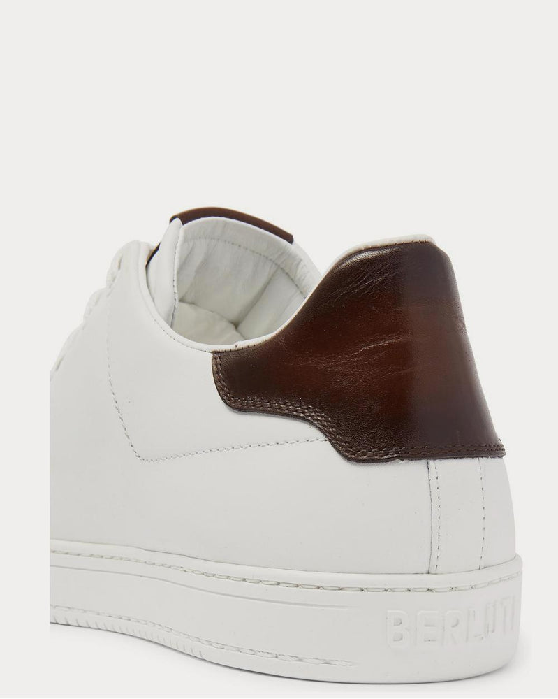 Berluti Scritto Logo-Debossed Venezia Leather  White low top sneakers - 4