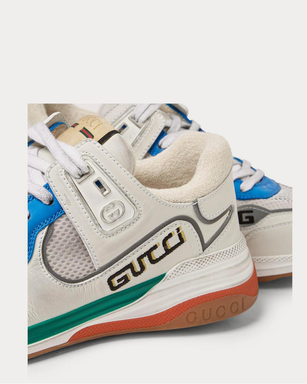 Gucci Ultrapace Distressed Leather and Mesh  White low top sneakers - 5