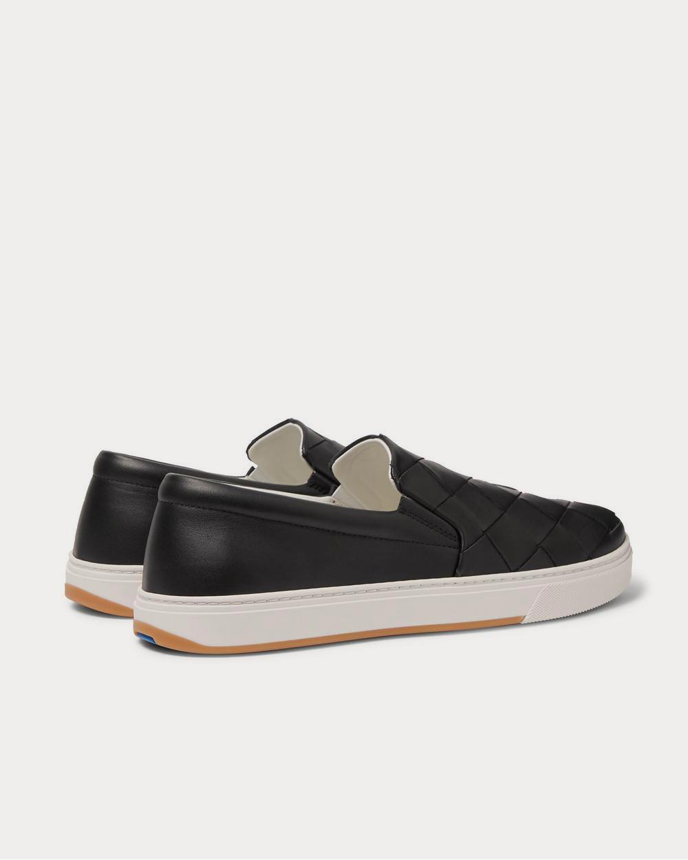 Bottega Veneta Dodger Intrecciato Leather  Black slip on sneakers - 4