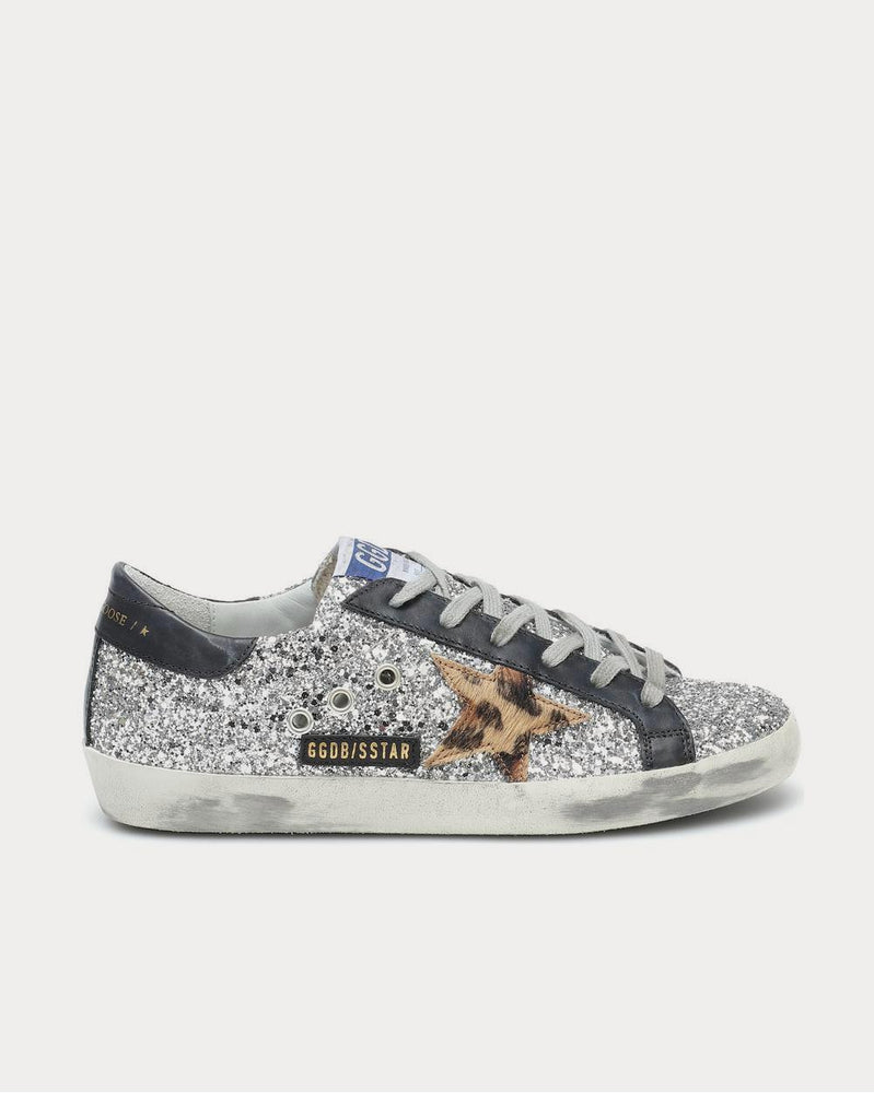 Golden Goose Superstar leather-trimmed Silver Low Top Sneakers - 1