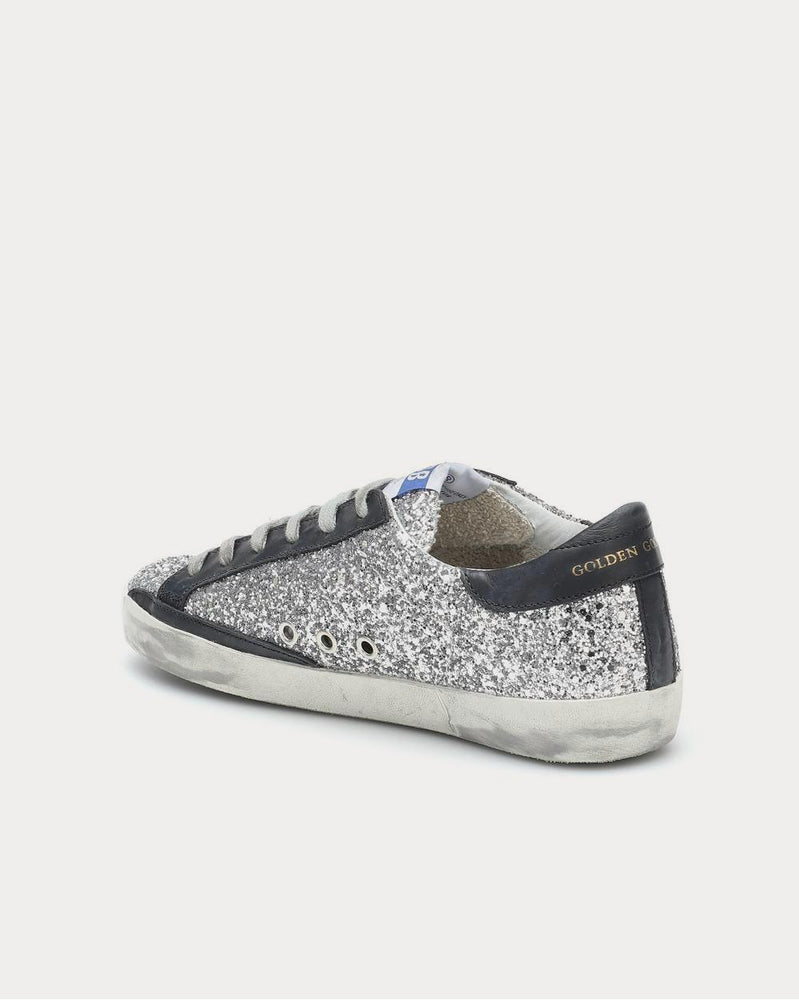 Golden Goose Superstar leather-trimmed Silver Low Top Sneakers - 3