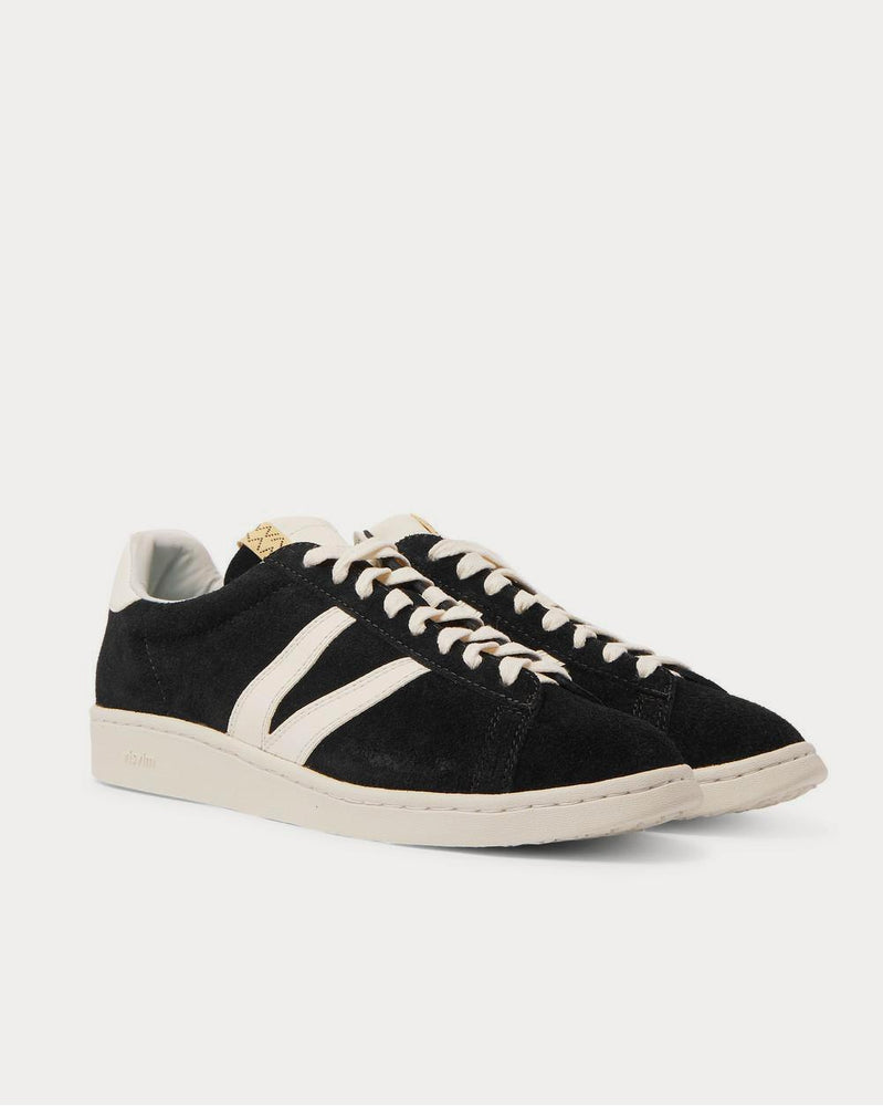 Visvim Corda-Folk Leather-Trimmed Suede  Black low top sneakers - 2