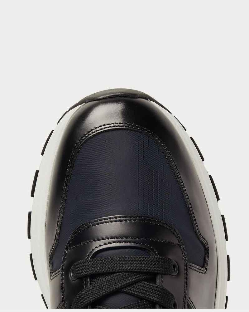 Prada Match Race Leather-Trimmed Nylon  Black low top sneakers - 5