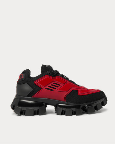 Prada Cloudbust Thunder Rubber and Mesh  Red low top sneakers