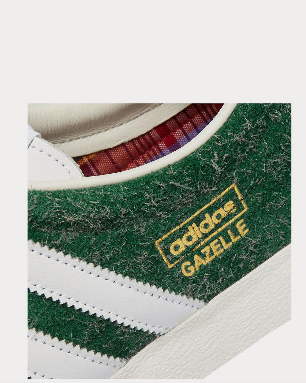 Adidas Gazelle Vintage Leather-Trimmed Textured-Suede  Green low top sneakers - 4