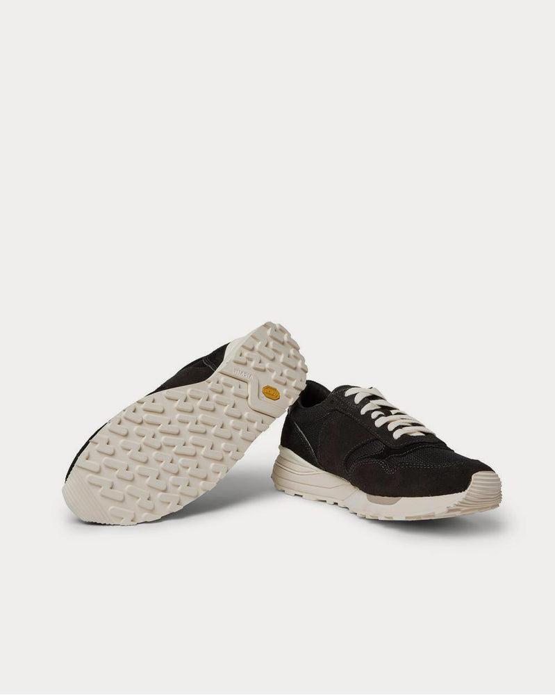 Visvim Roland Leather-Trimmed Suede and Mesh  Black low top sneakers - 3