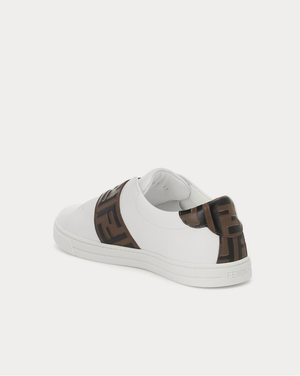 Fendi Leather White Low Top Sneakers - 3